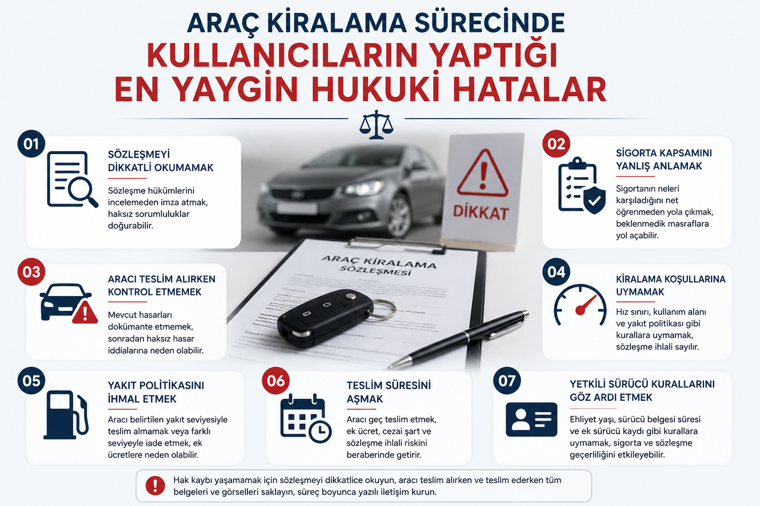 Araç Kiralama Sürecinde Kullanıcıların Yaptığı En Yaygın Hukuki Hatalar
